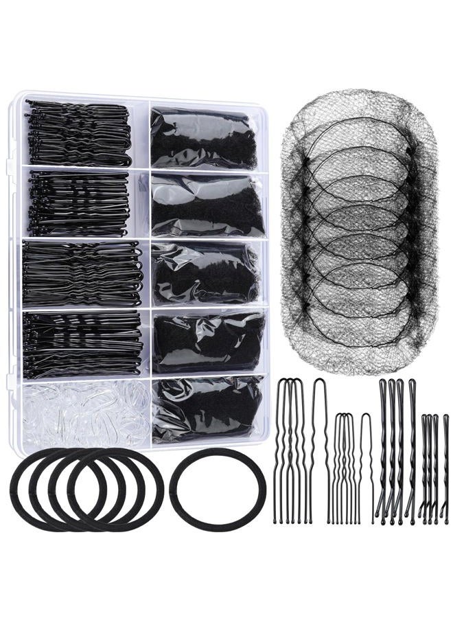 YGDZ Ballet Bun Kit for Kids, Hair Nets for Dance Buns, Bobby Pins Black, Dance Hair Accessories for Girls, Women, Dance Competitions Must Haves, Dance Stuff Black - Image 1