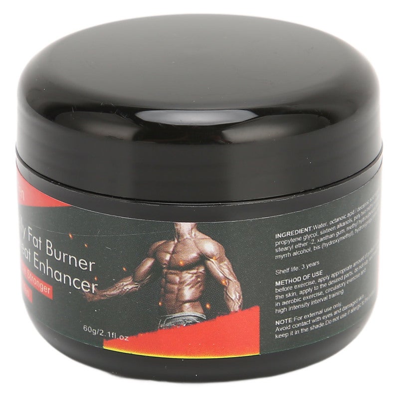 EELHOE Men Abdominal Muscle Cream Weight Loss Warm Up Hot Cream for Fitness Running Skipping Rope 60g - Image 4