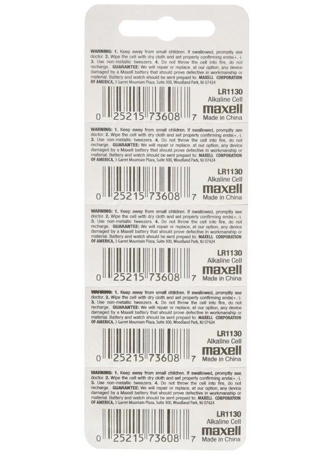 Maxell LR1130 10 Alkaline Batteries - Image 2