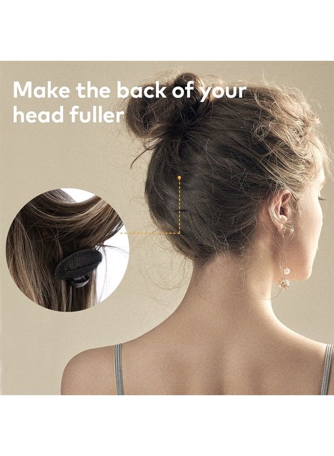 NAIHOD 6 Pcs Volume Hair Base Set Puff Hair Head Cushion Styling Insert Braid Tool Invisible Fluffy Hair Pad Bump up Comb Clip Sponge Bun Hair Pad Fluffy Hairstyle Tools Accessories for Women Girl - Image 4