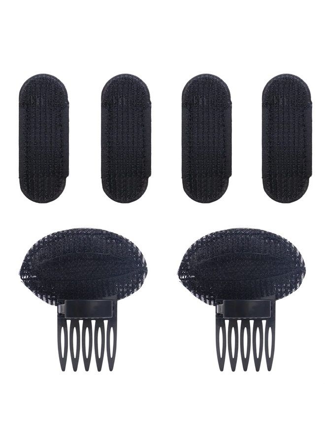 NAIHOD 6 Pcs Volume Hair Base Set Puff Hair Head Cushion Styling Insert Braid Tool Invisible Fluffy Hair Pad Bump up Comb Clip Sponge Bun Hair Pad Fluffy Hairstyle Tools Accessories for Women Girl - Image 1