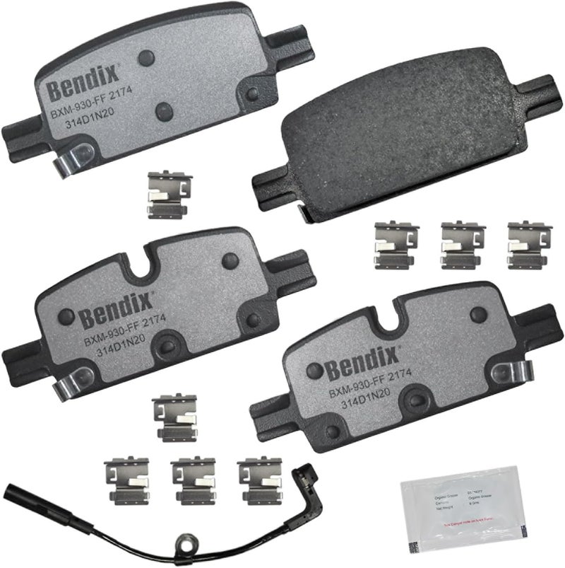 Bendix Fleet Metlok MKD2174FM Rear Brake Pads for Escalade,ESV,LYRIQ,Cheyenne,Colorado,Silverado 1500,LTD,Suburban,Tahoe,GMC Canyon,Hummer EV Pickup,Sierra,Sierra 1500,Ltd,Yukon,XL,Rivian R1S,R1T - Image 1