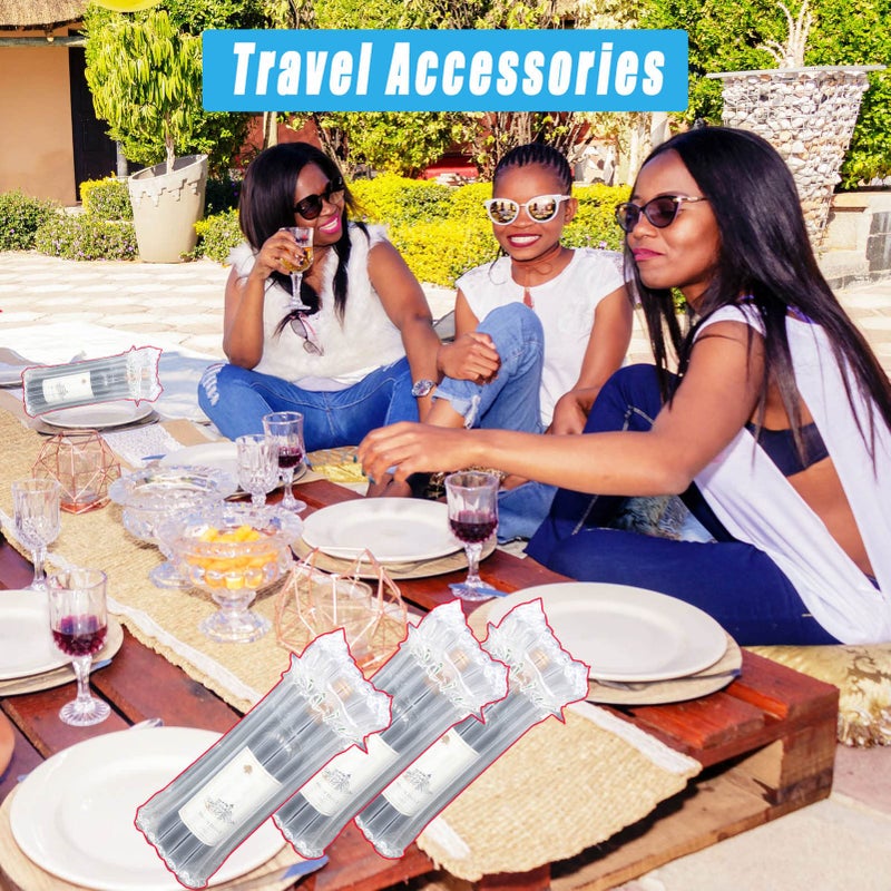ستاي وايلد حقيبة سفر قابلة للنفخ للنبيذ | 10 قطع من حقائب حماية السفر لزجاجات النبيذ | فقاعة السفر التخييم التفاف الحقائب التعبئة لزجاجات النبيذ(10) - Image 5
