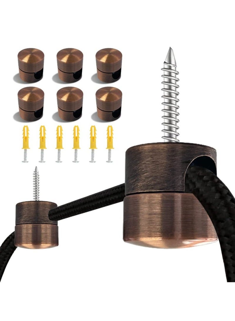 Swag Hook for Chandelier Ceiling Lights Cable, 6 Pack Metal Swag Hooks for Ceiling Hanging Lights, Pendant Light Hook for Ceiling Lamp, Aluminum Ceiling Hooks - Image 1