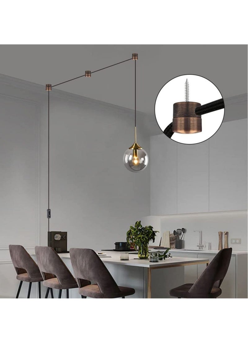 Swag Hook for Chandelier Ceiling Lights Cable, 6 Pack Metal Swag Hooks for Ceiling Hanging Lights, Pendant Light Hook for Ceiling Lamp, Aluminum Ceiling Hooks - Image 4