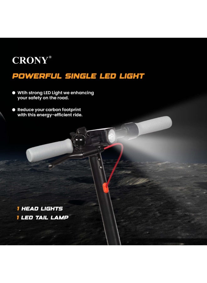 كروني سكوتر كهربائي M365 عالي السرعة بنظام تعليق، محرك 250 واط، سرعة 25-45 كم/ساعة، بطارية 36 فولت/7.8 أمبير/ساعة، مدى 10-25 كم، نظام تعليق أمامي، فرامل قرصية خلفية، هيكل من سبائك الألومنيوم، أقصى حمولة 100 كجم، مصباح أمامي LED، اتصال بالتطبيق، سكوتر كهربائي قابل للطي والحمل للبالغين والأطفال، سكوتر كهربائي للتنقل والترفيه، سكوتر كهربائي طويل المدى سهل الطي، لوح تزلج خفيف الوزن وعالي الأداء، أبيض - Image 5