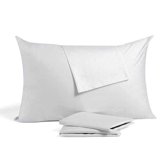 TODDLER TRAVEL SMALL PILLOWCASE 14X20 INCH PACK OF 2 ZIPPER CLOSURE 500 THREAD COUNT 100 SOFT EGYPTIAN COTTON DECORATIVE TRAVEL PILLOW COVER CASE 14X20 SILVER GREY