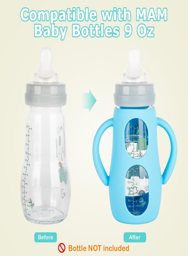 joyfeed Silicone Sleeves with Handles for Mam Glass Baby Bottles 9oz,Anti Breakage Baby Bottle Holder with Handles 3 Pack - Image 4