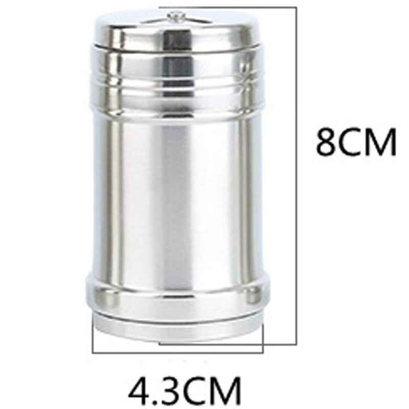 lasenersm 2 Pieces Stainless Steel Salt Spice Sugar Pepper Flavour Bottles Shaker Spice Bottle Airtight Spice Shaker With Top Rotatable Seasoning Shaker Kitchen Gadget Small Size  Silver - Image 2