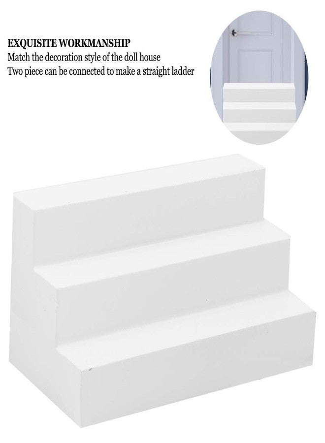 Wosune Doll House Accessories And Furniture, Miniature Stairs 1/12 Scale Dollhouse Accessories Dollhouse Furniture 1 12 Scale Miniature Wooden Dollhouse Staircase for Mini House Scene - Image 3