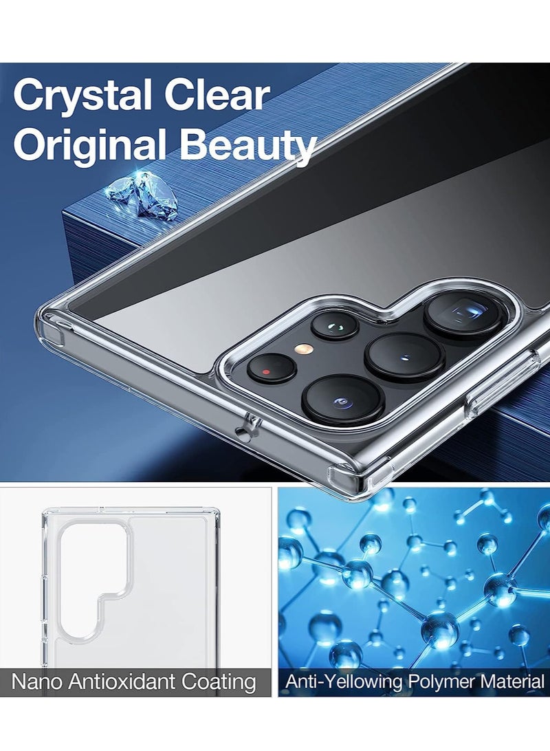 DUSALA Crystal Clear Designed for Samsung Galaxy S23 Ultra Case Anti-Yellowing  Shockproof Hard PC Back Phone Case for Galaxy S23 Ultra Case(2023)  Clear - Image 3