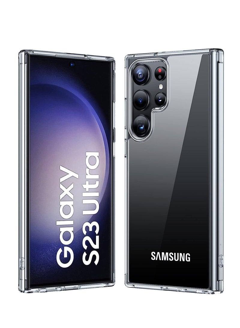 DUSALA Crystal Clear Designed for Samsung Galaxy S23 Ultra Case Anti-Yellowing  Shockproof Hard PC Back Phone Case for Galaxy S23 Ultra Case(2023)  Clear - Image 1