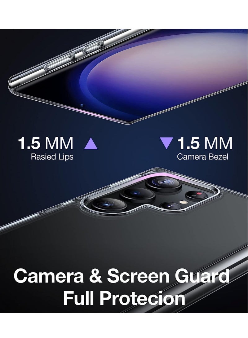 DUSALA Crystal Clear Designed for Samsung Galaxy S23 Ultra Case Anti-Yellowing  Shockproof Hard PC Back Phone Case for Galaxy S23 Ultra Case(2023)  Clear - Image 5