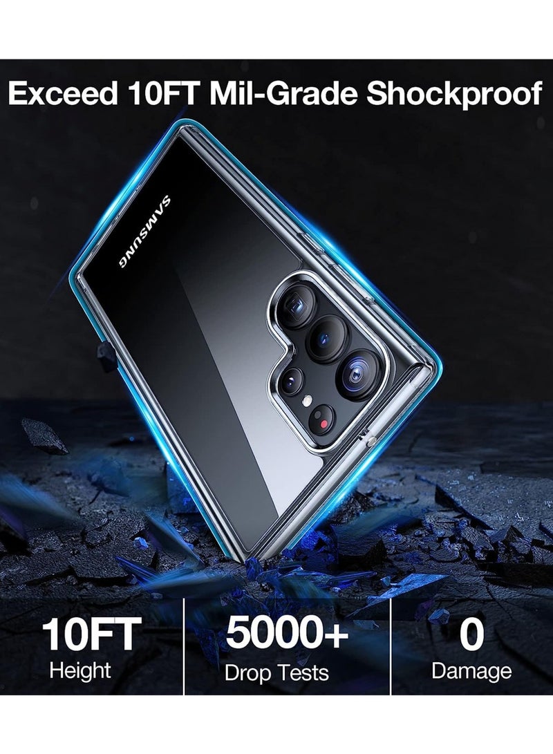 DUSALA Crystal Clear Designed for Samsung Galaxy S23 Ultra Case Anti-Yellowing  Shockproof Hard PC Back Phone Case for Galaxy S23 Ultra Case(2023)  Clear - Image 4