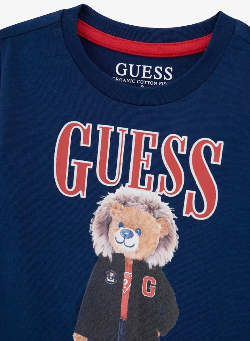 GUESS Kids Slogan Crew neck T-Shirt