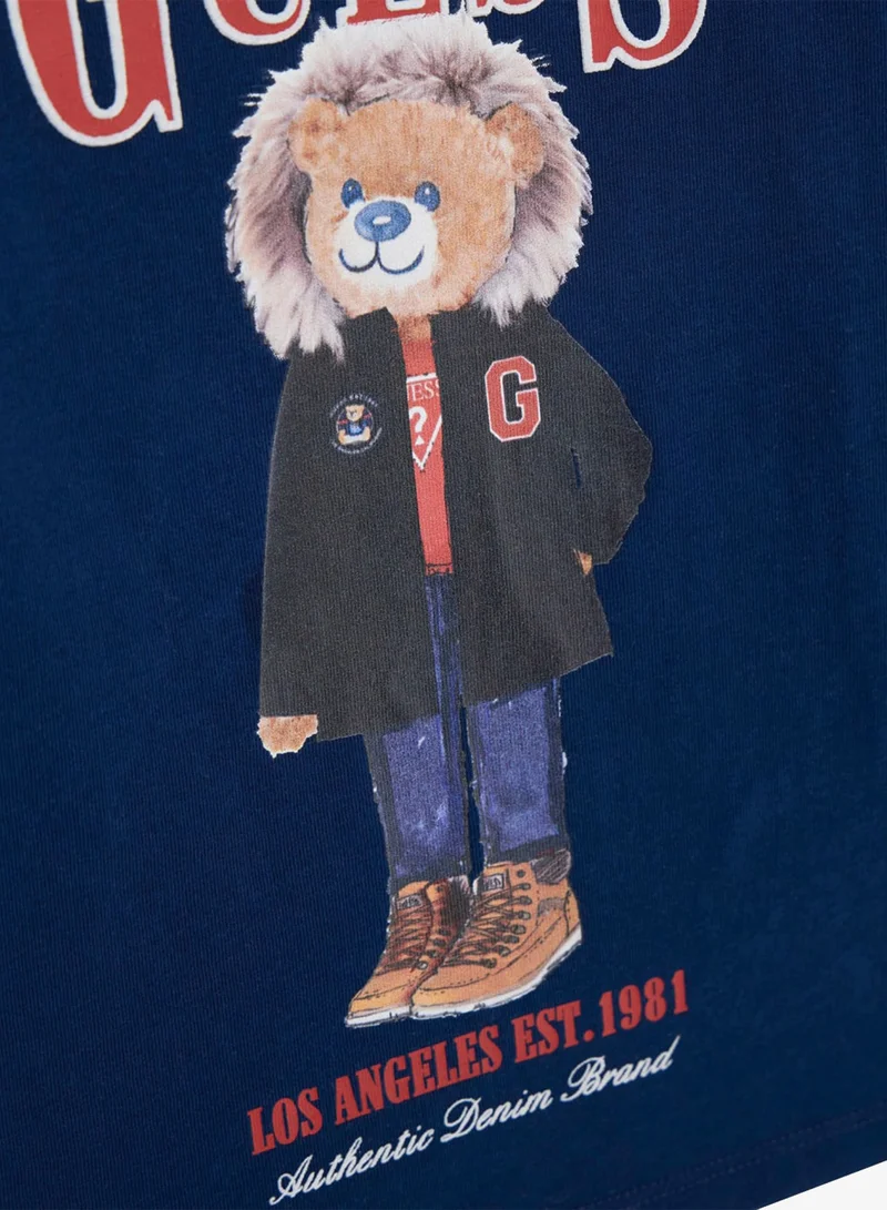 GUESS Kids Slogan Crew neck T-Shirt