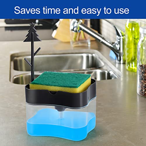 LIFEEZY Premium Quality Dish Soap Dispenser - Countertop Kitchen Soap Dispenser, Sink Dish Washing Soap Dispenser 13 Ounces (Sponge Included) - Image 3