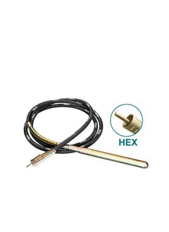 TOTAL Total Vibrator Poker 38mm – 465mm Head Length, 6m Flexible Hose, 200Hz Vibration Frequency, HEX Coupling – Ideal for Concrete Vibrating – Compatible with TP630-12 & TP630-22  - Image 1