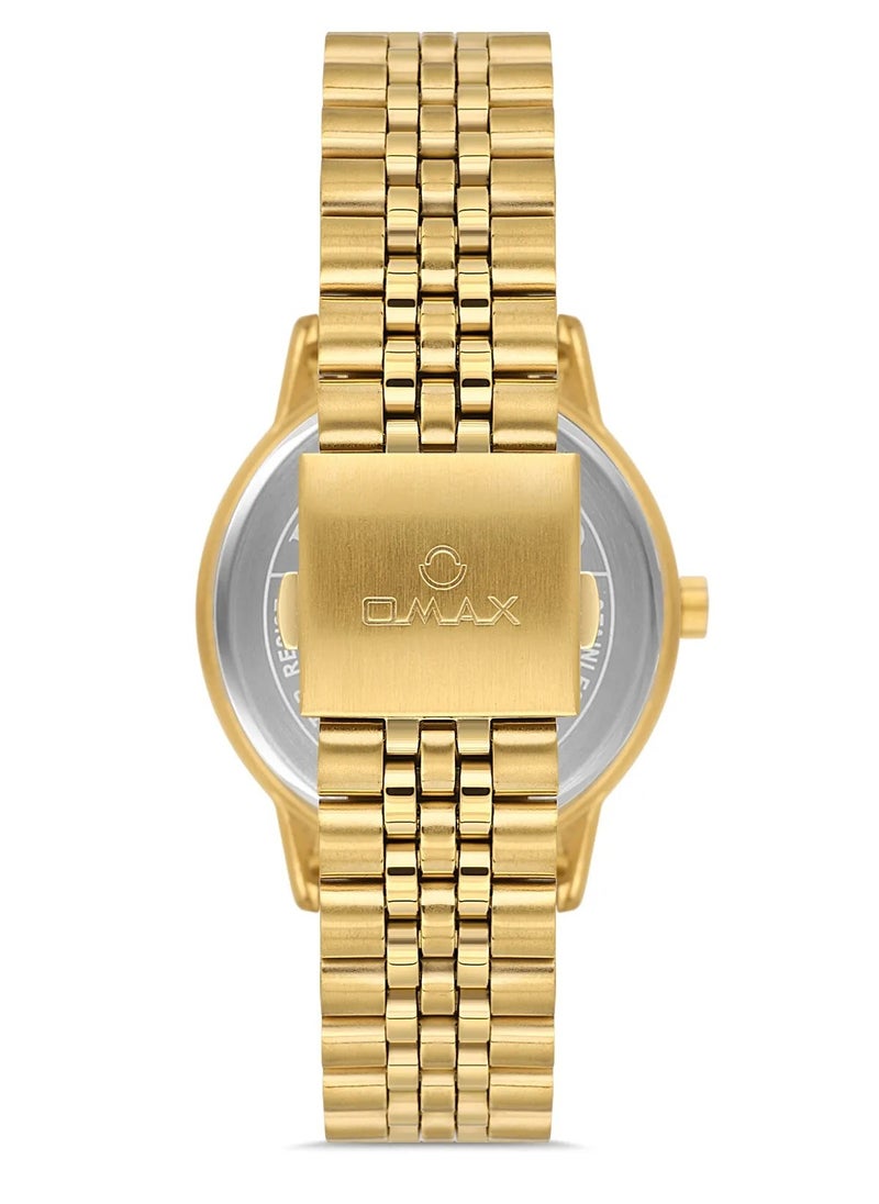 OMAX - Omax Men's Gold Luxury Wrist Watch, Watches for Men, Stainless Watches, Steel Band, Date White Round Dial, Waterproof Watch, 1 Year Warranty - Image 1