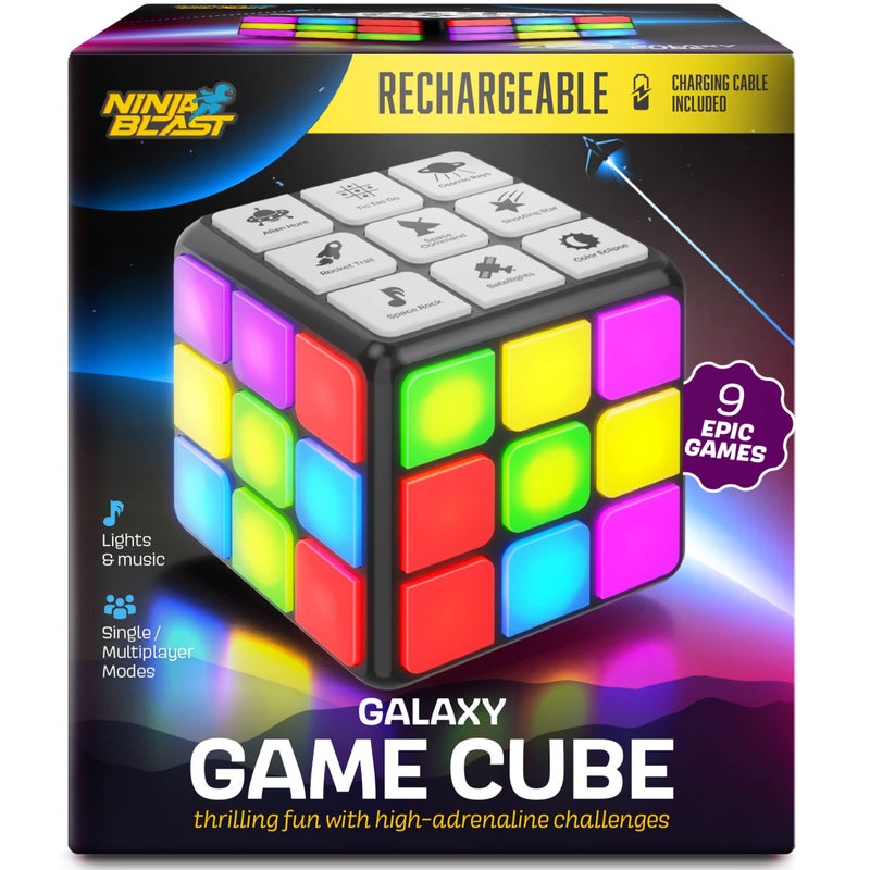 Ninja Blast Rechargeable Game Activity Cube Toys for Boys and Girls 9 Fun Brain Memory Games Birthday Gifts for Age 6 7 8 9 10 11 12 Year Old Kids Teens Best Boy Toy Gift Ideas - Image 4