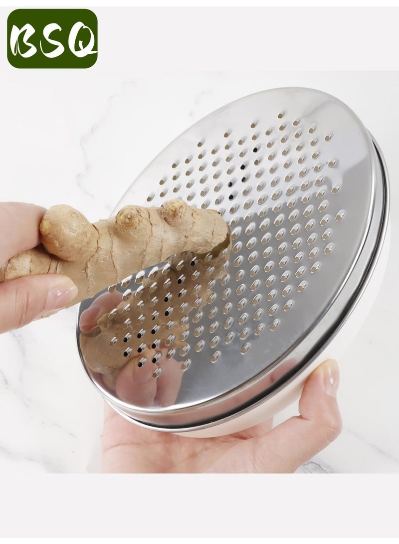 بي إس كيو مبشرة ليمون | مع وعاء تخزين طعام وغطاء | مبشرة جبن من الفولاذ المقاوم للصدأ | مبشرة صندوق المطبخ | أداة مطبخ متعددة الوظائف | مناسبة لجبن البارميزان الصلب أو الشيدر الطري، والزنجبيل، والخضروات، والزبدة، والشوكولاتة، وجوزة الطيب - Image 2