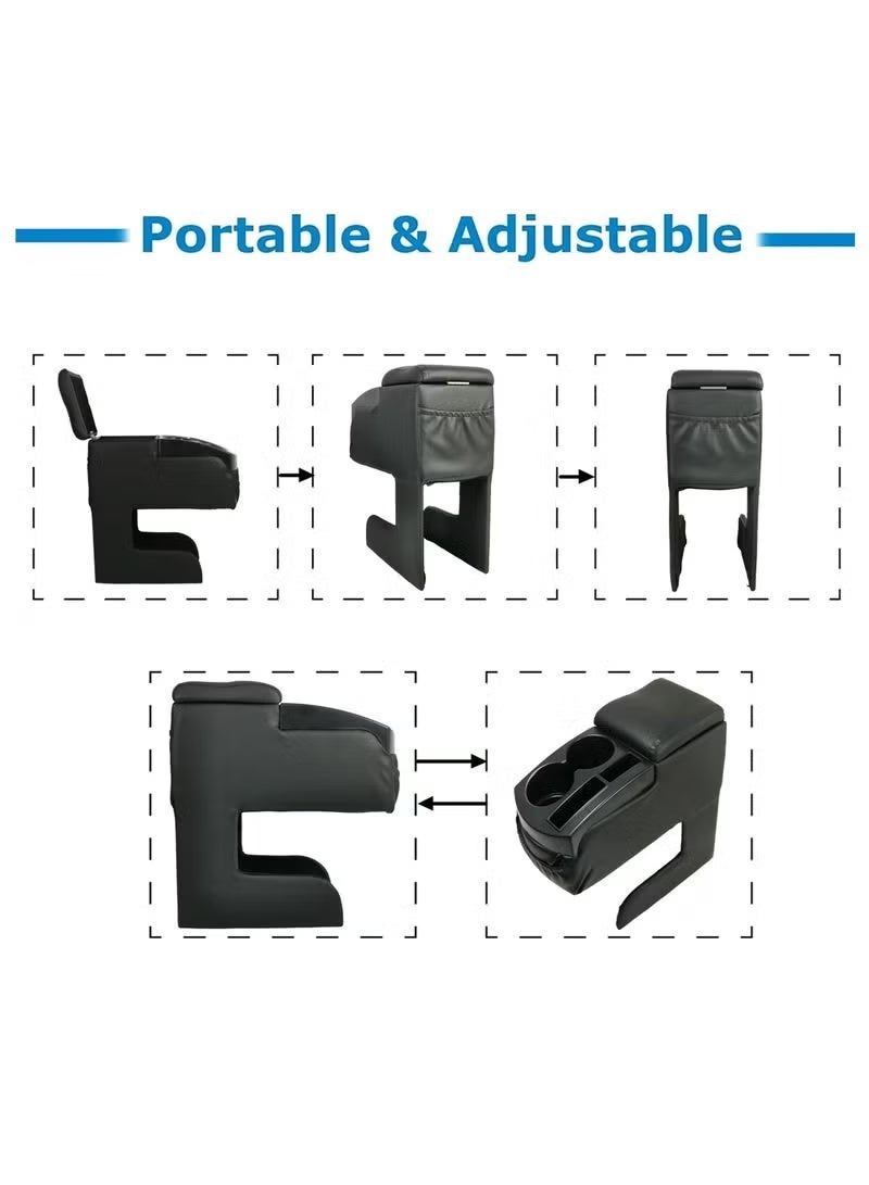 3XR Car Console Box Multi Console Box Drink Holder Car Arm Rest Car Drink Holder Center Console Box - Image 4