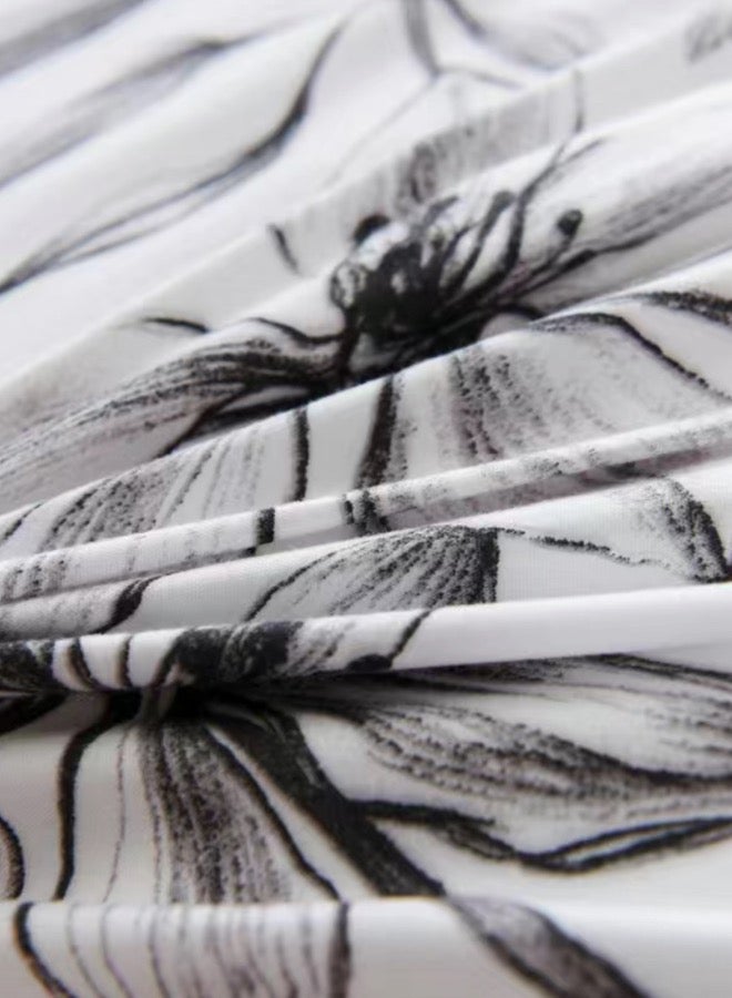 LUNA Home King size 6 piece bedding set with gray leaf pattern, very soft quality. - Image 4