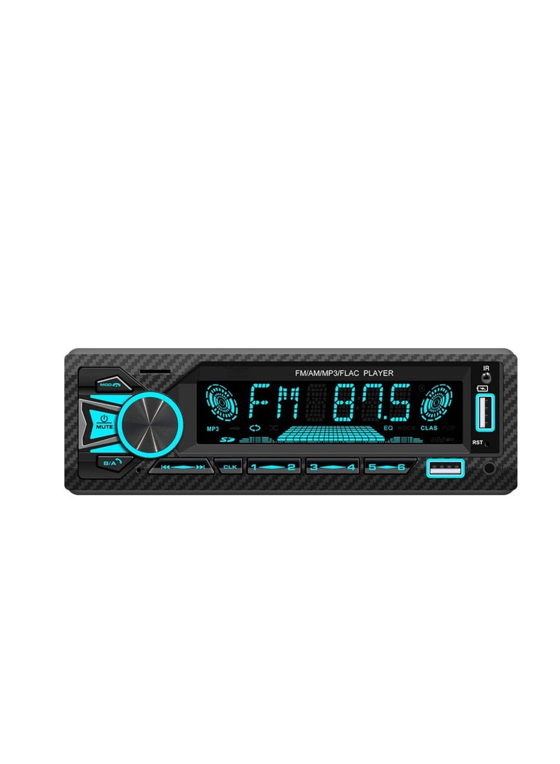 Single DIN Car Stereo Receiver with Push to Talk Assistant, Locate and find a car, Dual Bluetooth, Hands Free Calling AM/FM Radio, USB Playback and Charging