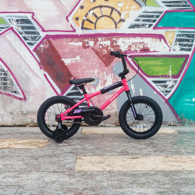 cubsala 12 Inch Kids Bike for 1 2 3 4 Years Old Boys Girls Beiginner Toddlers Riders BMX Style Bicycle with Training Wheels Coaster Brake, Pink - Image 4