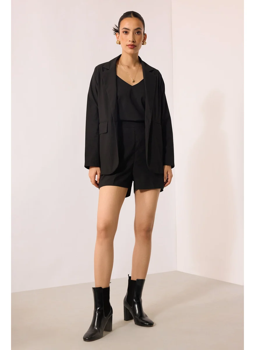 Virgio Virgio Women Rescued Poly Fabric V-Neck Regular Length Solid Regular Sleeve Jacket