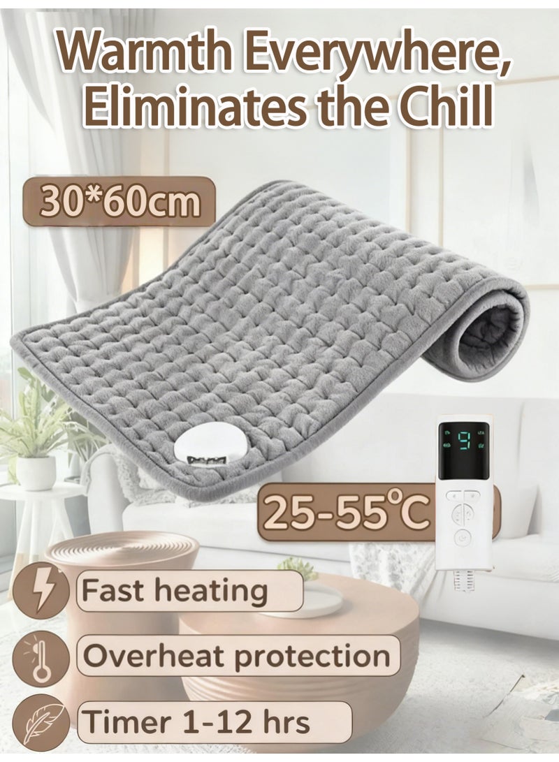 Heating Pad Luxury Electric Heating Pad for Pain Relief Extra-Large, Machine Washable, Digital Remote and 9 Heat Settings to Warm and Relax - Image 1