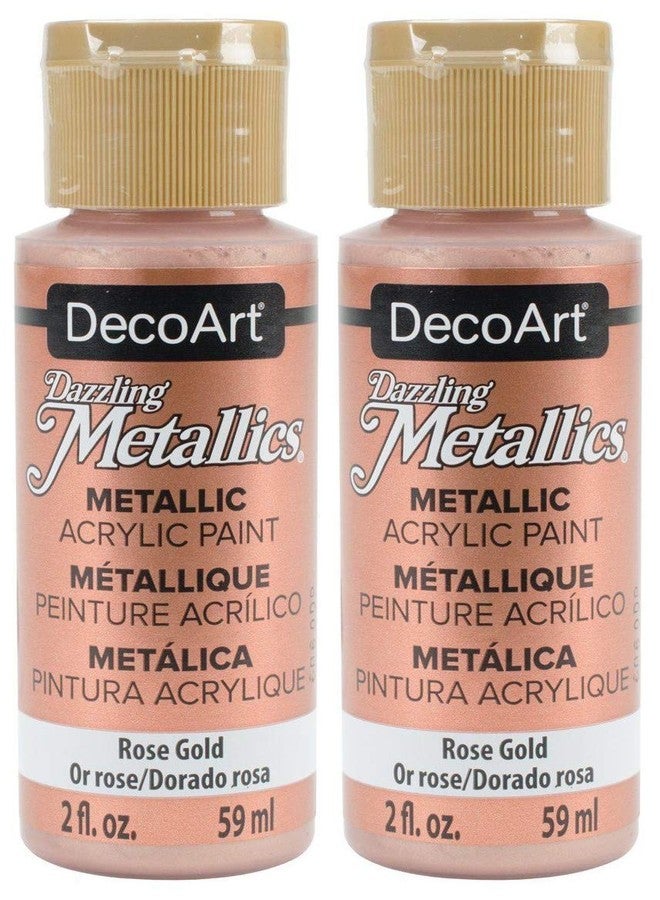 DecoArt Dazzling Metallics Acrylic Paint 2oz-Rose Gold