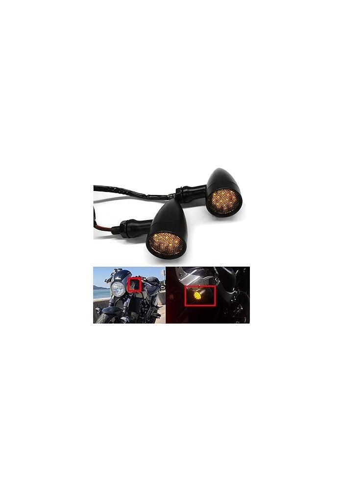 DREAMIZER LED Motorcycle Amber Red Front Rear Brake Turn Signal Light Blinker Driving Tail Light Compatible With - Image 1