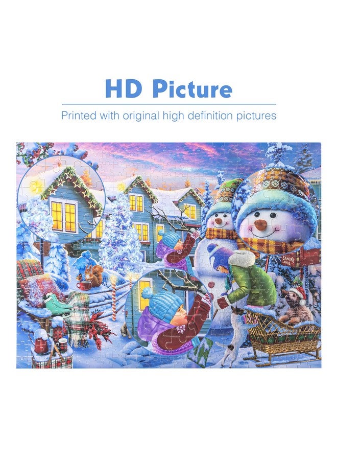 Tektalk Puzzles for Adults, 500 Piece Wooden Puzzle, Jigsaw Puzzles 500 Pieces for Teens & Adults - Snowman Stacking - Image 4