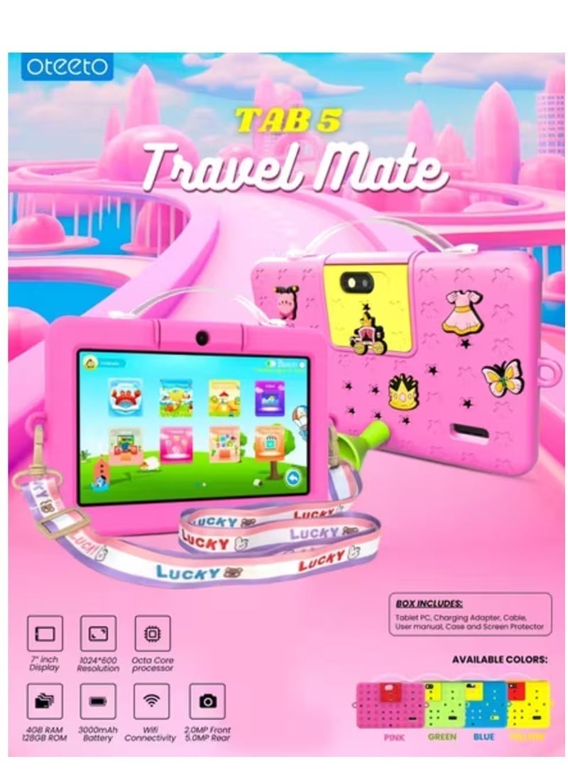 Gravity Tab 5 Travel Mate 7-Inch Kids Tablet with IPS HD LED Display, 5G WiFi, 4GB RAM, 128GB ROM, 3000mAh Battery | Child-Friendly Android Tablet for Learning, Games, Videos | Parental Controls & Durable Design | Ideal for Travel and Home Use - Image 4