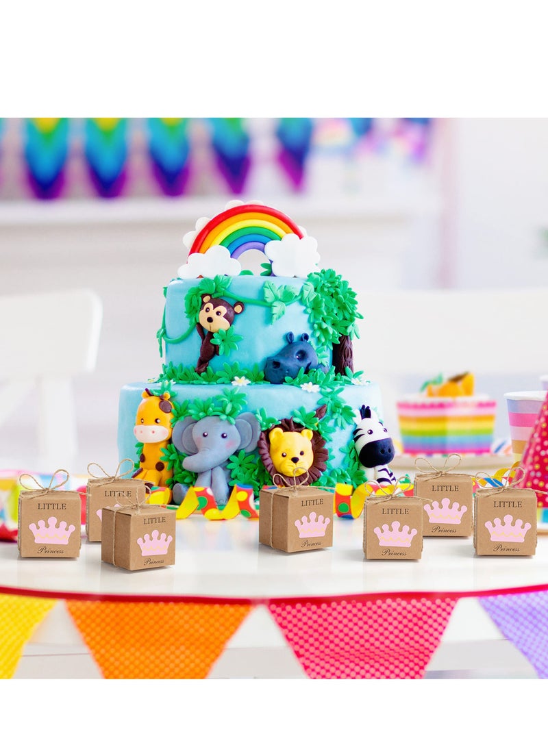 SYOSI Little Princess Kraft Paper, 50 Pack Baby Shower Favour Boxes for Girls Birthday Party Decoration/Gifting Supplies (5 x 5 x 5 cm) - Image 4