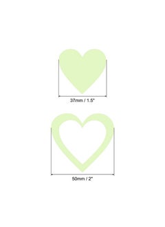MECCANIXITY MECCANIXITY Glow in The Dark Heart Decals Decor Green Wall Stickers for Ceiling Bedroom Bedding Room 1 Set  - Image 2