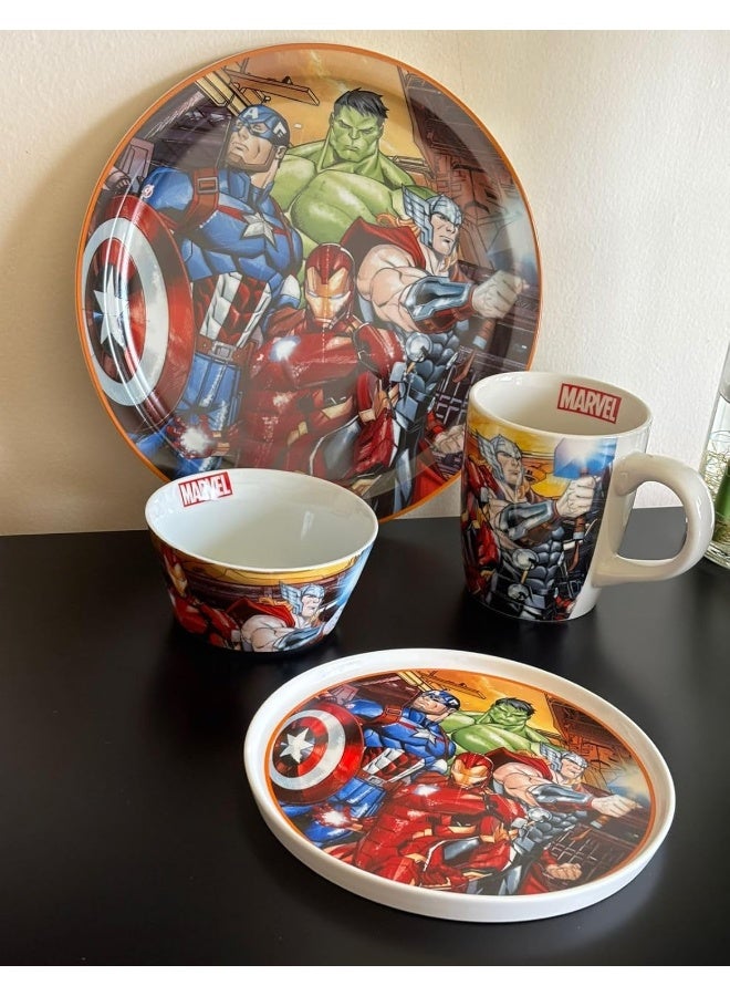 EGAN طبق تقديم مارفل سبايدر مان والأفلام 31 سم - طبق عشاء بورسلين - طبق سوبرهيرو لمحبي مارفل - آمن للاستخدام في الميكروويف وغسالة الصحون - مجموعة المطبخ (الأفلام) - Image 2
