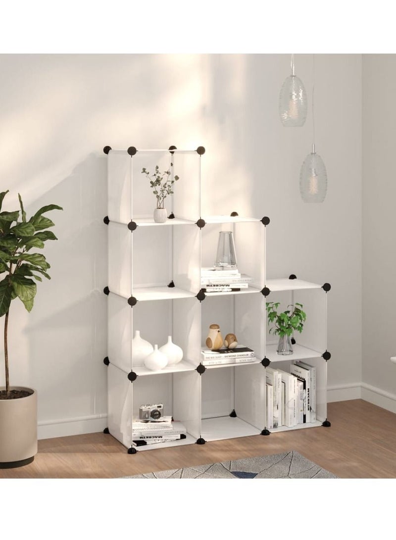 Generic 9 -Cube Plastic Shoe Storage Organizer Units, Stackable Shoe Organizing Rack, Closed Shoe Organizer Boxes Bins with Doors, Space Saving Shoe Storage Cabinet for Heels, Boots, Slippers - Image 4