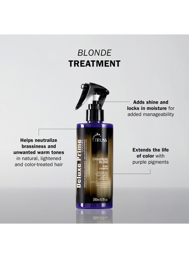 Truss Purple Hair Spray & Blonde Toner - Hair Lightening Spray & Reconstructor with Customizable Toning - Deluxe Prime Champagne Blonde - For Brassy, Gray, Bleached, or Blonde Locks (8.79 Oz) - Image 2