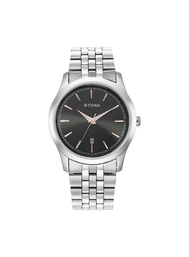 تيتان Men Analog Display Watch With Silver Stainless Steel Strap - 1823SM01