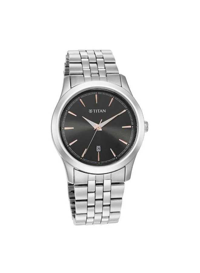 تيتان Men Analog Display Watch With Silver Stainless Steel Strap - 1823SM01