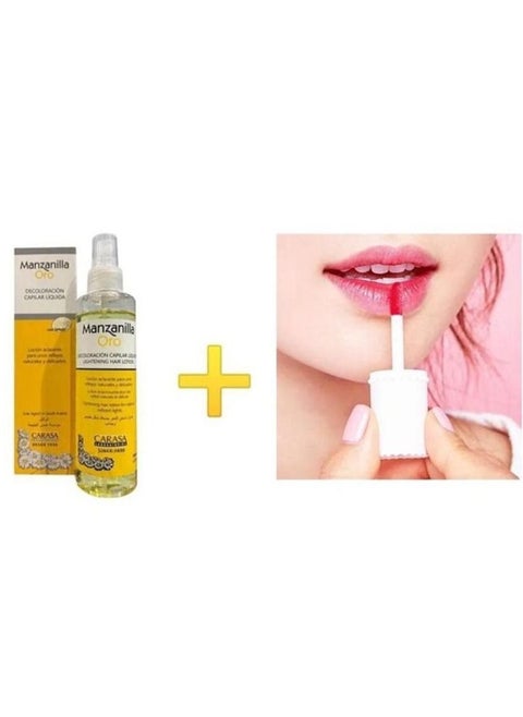 Oro Lightening Hair Lotion With Chamomile Extract 180ml With Bene Tint Lip Red 12.5ml