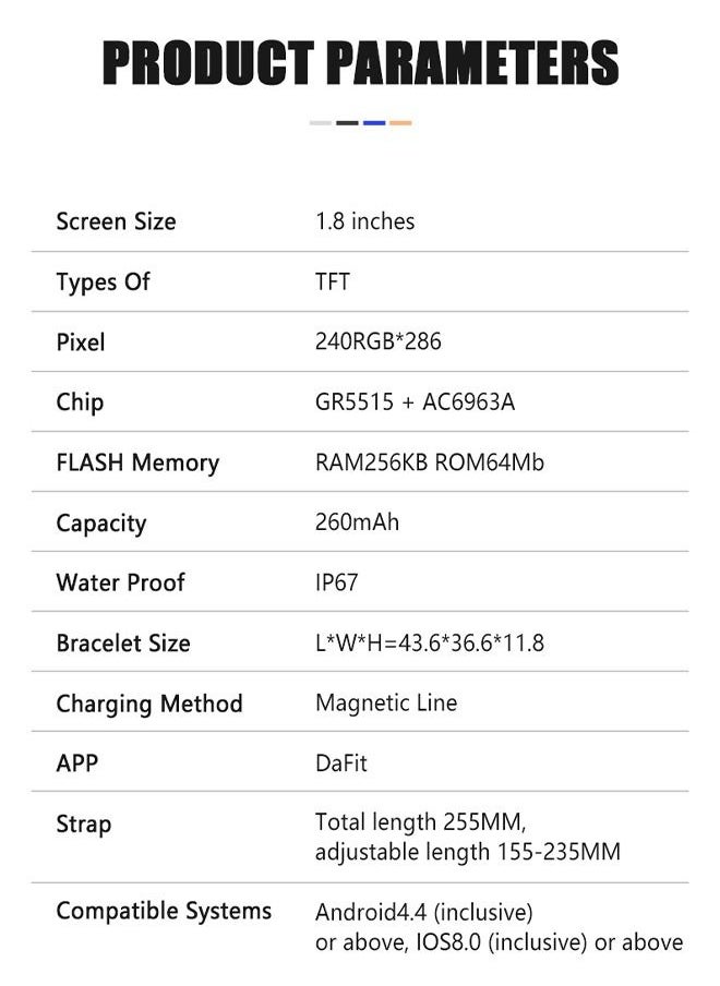 Joyeworld - P45 Hands Free Bluetooth Calling Smartwatch for IOS Android Blue - Image 1