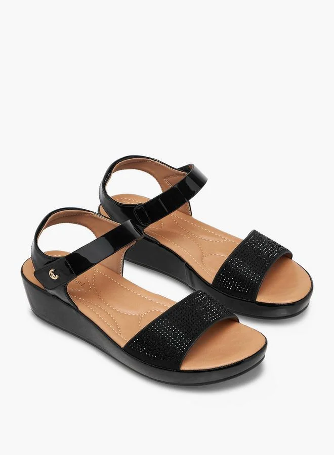لو كونفورت Women Embellished Wedge Heel Sandals