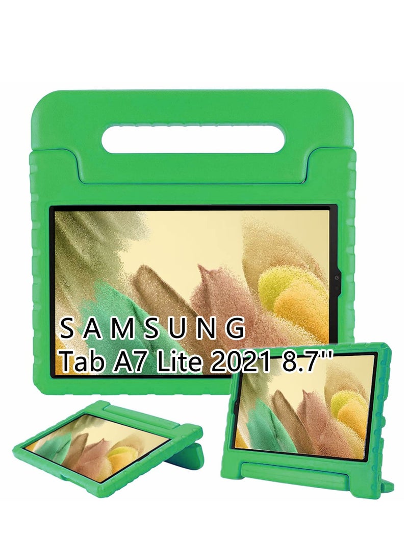 KASTWAVE Compatible with  Samsung Galaxy Tab A7 Lite 8.7 Inch 2021,SM-T220/SM-T225  Tablet Kids Case , Convertible Handle Stand Lightweight Shockproof Protective Case,(Green) - Image 1