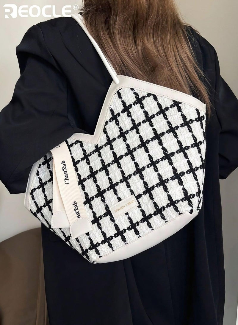 Women's Patterned Hobo Bag with Contrast Panels & Printed Strap Stylish Dual-Carry Shoulder Bag for Daily & Casual Use - Image 4
