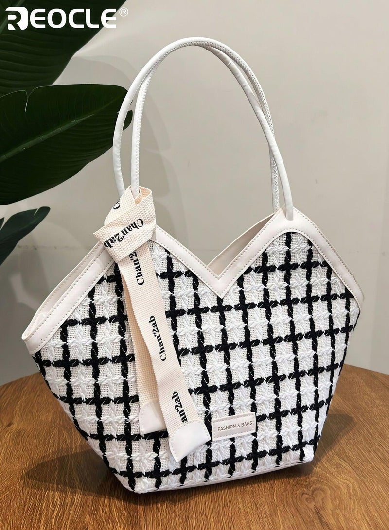 Women's Patterned Hobo Bag with Contrast Panels & Printed Strap Stylish Dual-Carry Shoulder Bag for Daily & Casual Use - Image 2