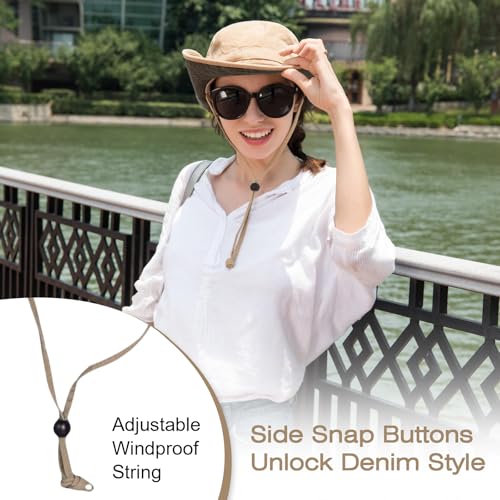 Phaiy Bucket Hat Wide Brim UV Protection Sun Hat Boonie Hats Fishing Hiking Safari Outdoor Hats for Men and Women - Image 4