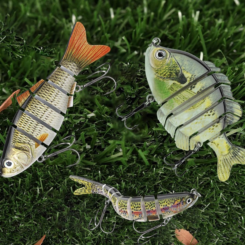 CHSMONB Fishing Lures for Freshwater and Saltwater, CHSMONB 6 Pcs Slow Sinking Most Lifelike Jointed Swimbait for Bass Trout Crappie Walleye Pike, Amazing Gifts for Men and Family - Image 4